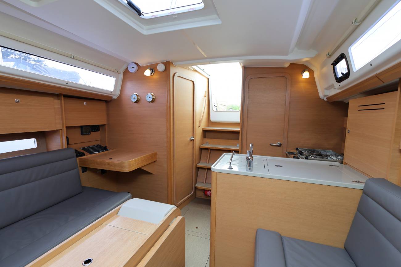 Looking aft at companionway